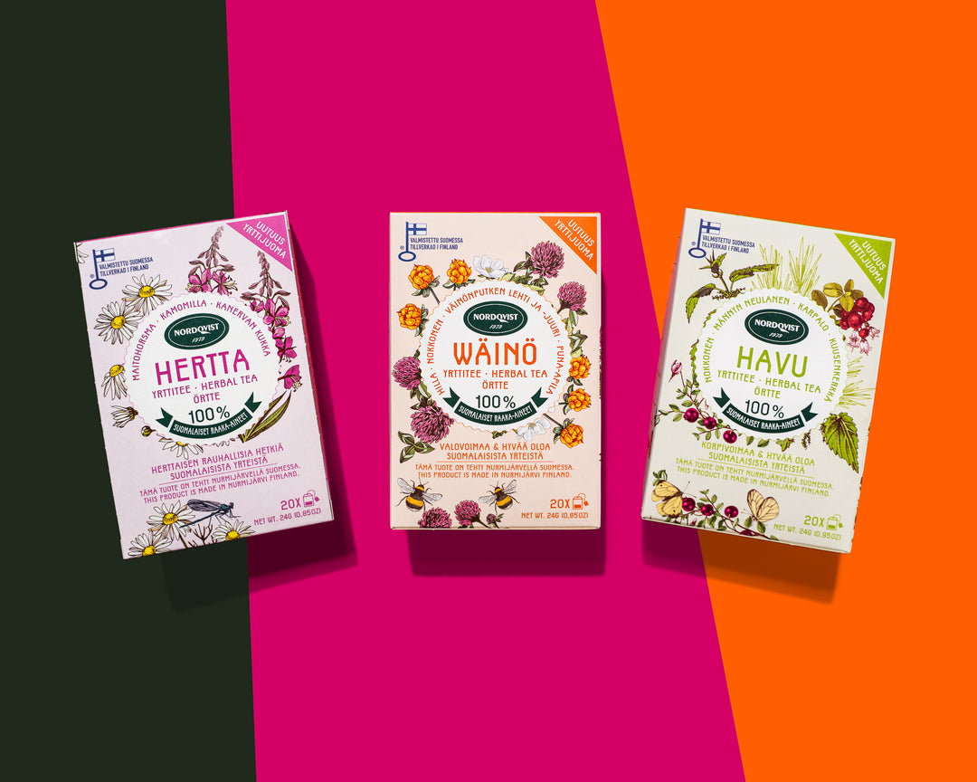 100% Finnish herbal tea series!