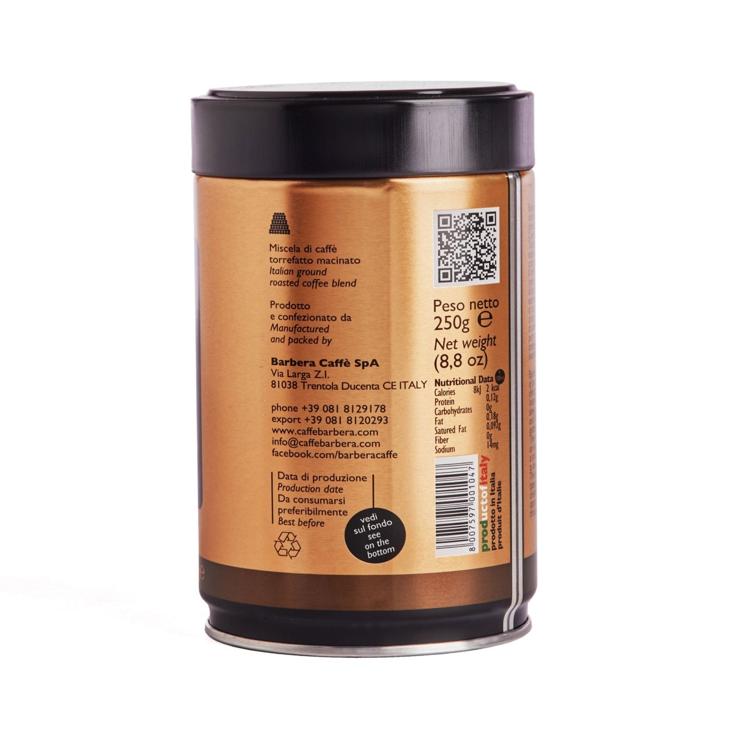 Barbera jauhettu kahvi purkissa 250 g - kahvi