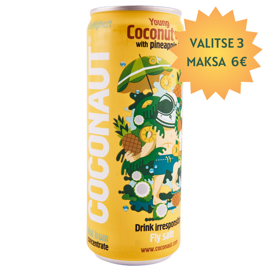 Coconaut® vesi GoHigher! Ananasmehulla HUOM viimeinen käyttöpäivä 15.09.2024