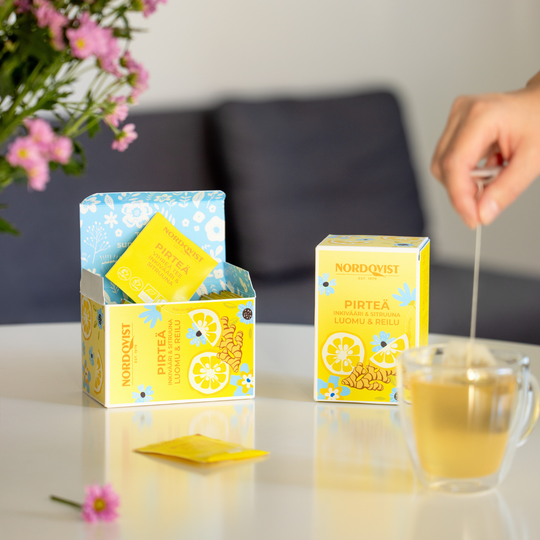 Pirteä-pussitee UUSI DESIGN